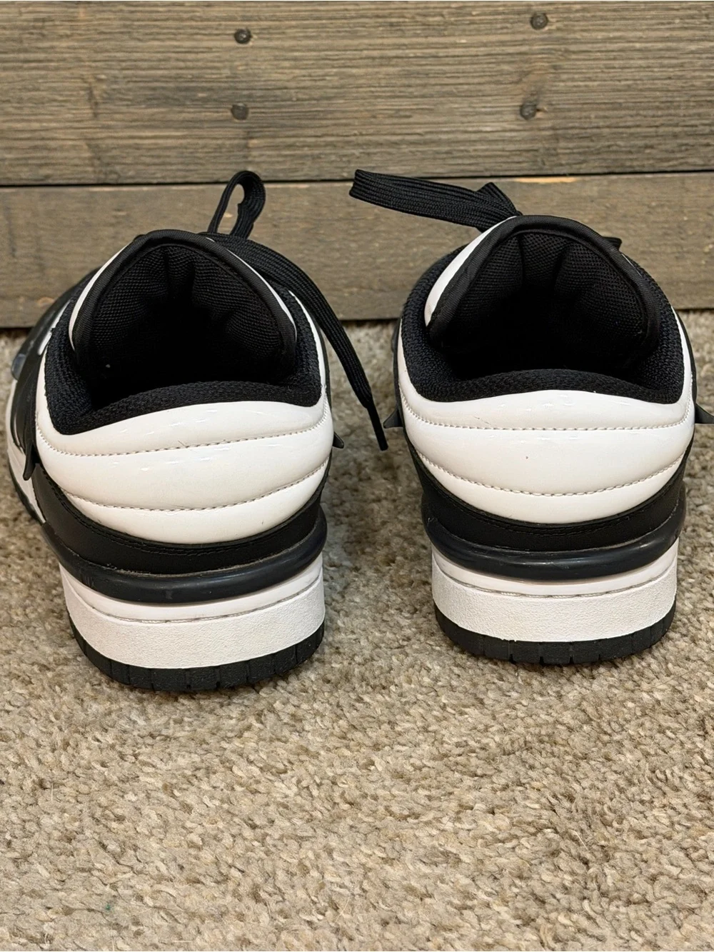 Nike Dunk Low Twist Panda Black White Leather Sneakers Size 9 DZ2794-001